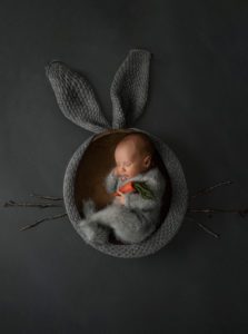 baby sleeping looks like bunny-Charlotte Photographer