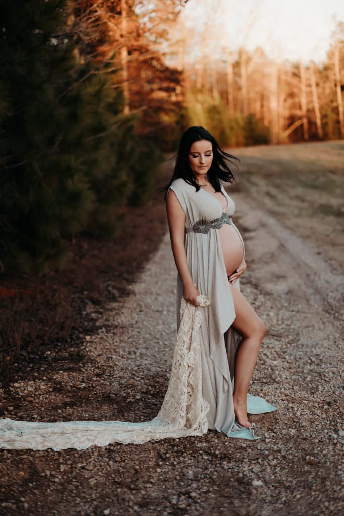 even outdoor light maternity session